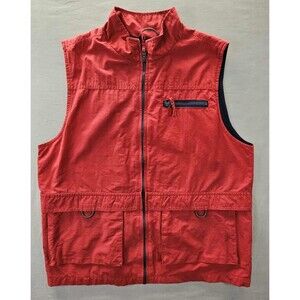 High Sierra Vest Red Mens Large Cotton Camping Gorpcore Normcore